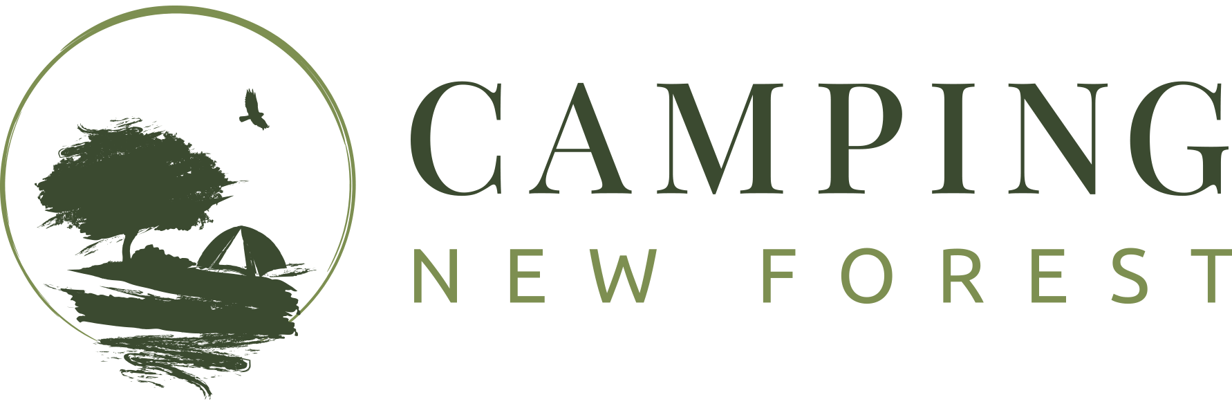 Camping New Forest logo.