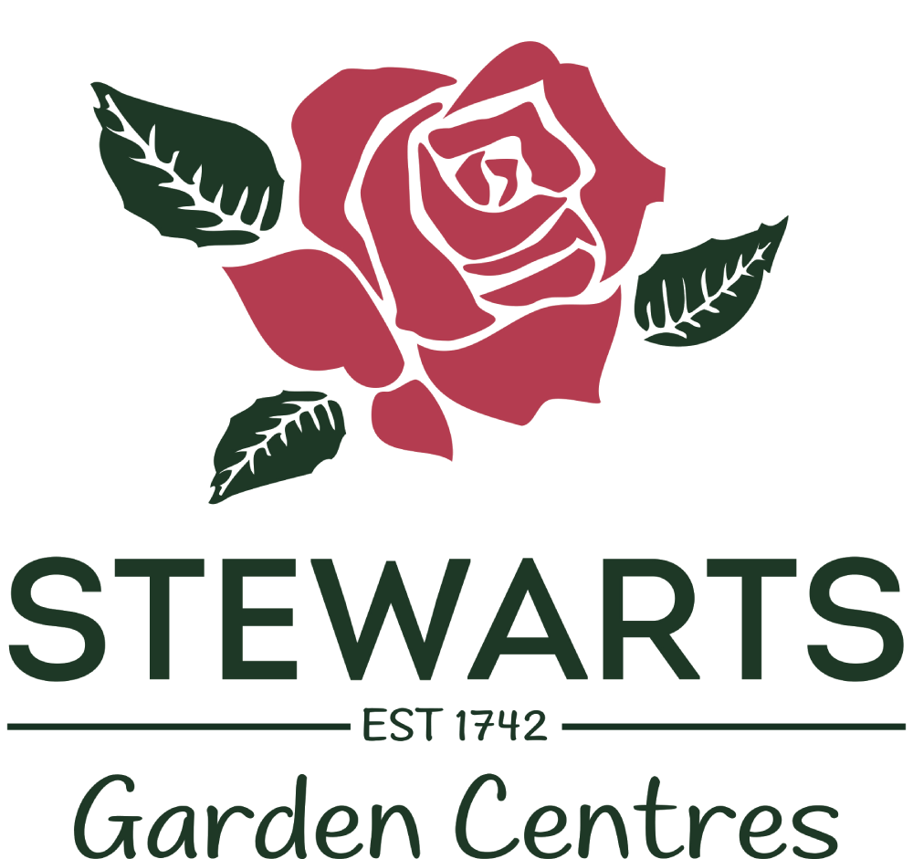 Stewarts Garden Centre logo.